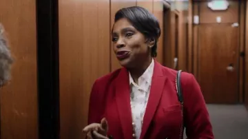 Theory Silk Dot Blouse worn by Barbara Howard (Sheryl Lee Ralph) as seen in Abbott Elementary (S01E12)