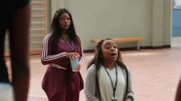 Adidas Adicolor Three Stripe Retro Track Jacket worn by Ava Coleman (Janelle James) as seen in Abbott Elementary (S01E09)