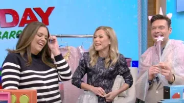 LL Bean Signature Wool-Blend Sweater porté par Monica Mangin comme vu en LIVE avec Kelly et Ryan le 30 novembre 2022