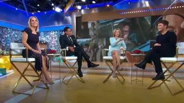 St John Double Knit Square Neck Top worn by Jennifer Ashton as seen in Good Morning America on December 1, 2022