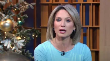 Nadri Frolic Cubic Zirconia Oval Drop Earrings worn by Amy Robach as seen in Good Morning America on  December 1, 2022