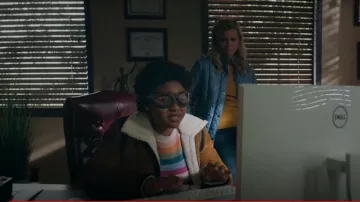 Aqua Cashmere Rainbow-Stripe Cashmere Sweater worn by Beth Chapel (Anjelika Washington) as seen in DC's Stargirl (S01E12)