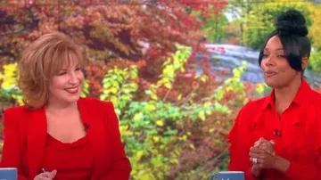 Cinq a Sept Marta Bow Back Silk Cami worn by Joy Behar as seen in The View on December 1, 2022