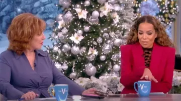 Mugler Star-print Semi-Sheer Top worn by Sunny Hostin as seen in The View on December 2, 2022