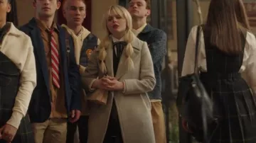 Club Monaco Daylina Coat worn by Audrey Hope (Emily Alyn Lind) as seen in Gossip Girl (S02E02)