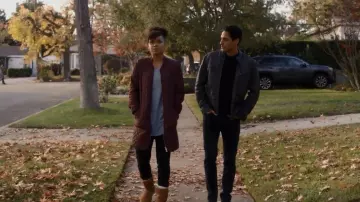 Zella Longline Quilted Bomber Jacket worn by Victoria Hughes (Barrett Doss) as seen in Station 19 (S05E11)