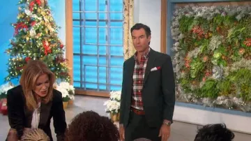 Ralph Lauren Classic Fit Plaid Oxford Shirt worn by Jerry O'Connell as seen in The Talk on November 28, 2022