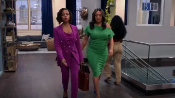 Veronica Beard Gamilla Pantalones en magenta usados por Andrea 'Andi' Barnes (KJ Smith) como se ve en Tyler Perry's Sistas (S03E02)