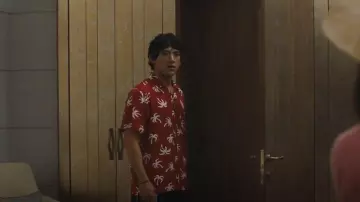 Onia Vacation Shirt in Red Rock worn by Ethan Spiller (Will Sharpe) as seen in The White Lotus (S02E06)