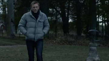 Moncler Cezanne Puffer Jacket Quilted Wool with Down worn by Mikael Blomkvist (Daniel Craig) as seen in The Girl with the Dragon Tattoo