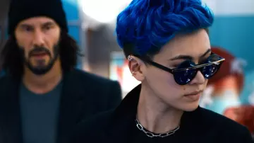 The sunglasses worn by Bugs (Jessica Henwick) in the movie Matrix Resurrections