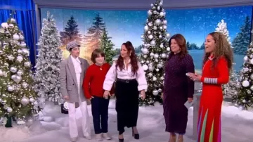 Diane von Furstenberg Verina Robe en maille réversible portée par Ana Navarro comme vu dans The View le 5 décembre 2022