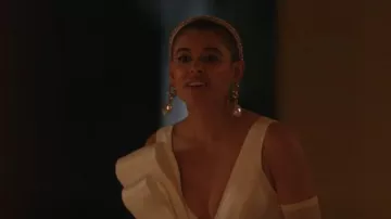 Paco Rabanne XL Link Crystal Boucle d’oreille portée par Julien Calloway (Jordan Alexander) comme on le voit dans Gossip Girl (S02E01)