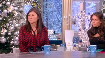 Diane Von Furstenberg Esperanza Blouse worn by Juju Chang as seen in The View on December 6, 2022