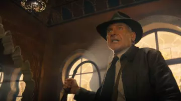 Whip used by Indiana Jones (Harrison Ford) as seen in Indiana Jones and the Dial of Destiny movie