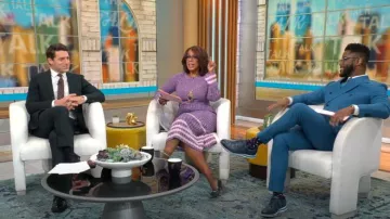 Robe Rachel Comey Carrera portée par Gayle King vue dans CBS Mornings le 5 décembre 2022