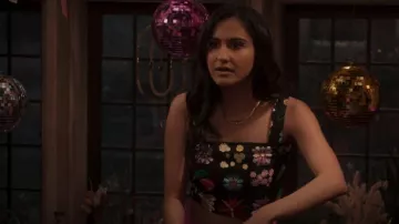 Staud Regina Top worn by Bela Malhotra (Amrit Kaur) as seen in The Sex Lives of College Girls (S02E08)