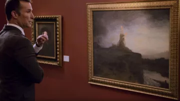 Rembrandt van Rijn The Mill used by Harry Wilson (Noah Wyle) as seen in Leverage: Redemption (S01E01)