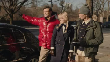 J. Crew Dou­ble Breast­ed Top­coat worn by Audrey Hope (Emily Alyn Lind) as seen in Gossip Girl (S02E03)