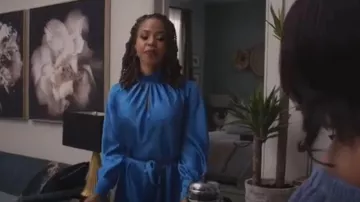 Diane von Furstenberg Veda Robe portée par Andrea 'Andi' Barnes (KJ Smith) vue dans les Sistas de Tyler Perry (S02E12)