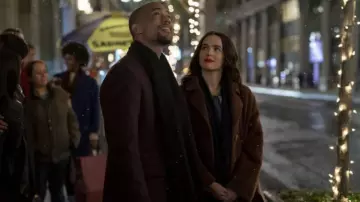 Brown coat worn by Rachel Meyer (Zoey Deutch) as seen in Something from Tiffany's movie