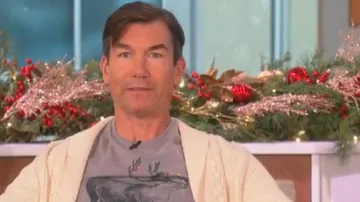 Goodfellow & Co Printed Graphic T-Shirt worn by Jerry O'Connell as seen in The Talk on  December 6, 2022