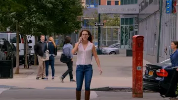 Adriano Goldschmied The Ballad jeans worn by Rebecca Lowe (Bridget Regan) as seen in White Collar (S05E10)