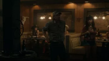 Rock & Roll Cowboy Steerhead Print Snap Shirt worn by Mitch Keller (Garrett Hedlund) as seen in Tulsa King (S01E05)