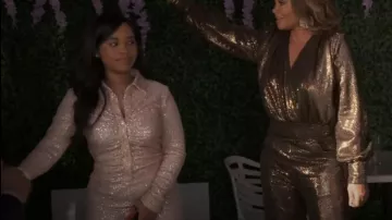 Fashion Nova Brilliant Shine Sequin Shirt Dress worn by Grace Bryant as seen in The Real Housewives of Potomac (S07E10)