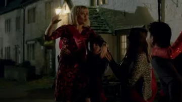 Diane Von Furstenberg New Julian Two Midnight Kiss Wrap Dress worn by Agatha Raisin (Ashley Jensen) as seen in Agatha Raisin (S01E08)