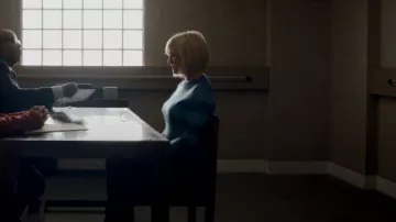 Isabel Marant Étoile Kid Mohair Striped Sweater worn by Agatha Raisin (Ashley Jensen) as seen in Agatha Raisin (S01E08)