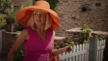 Karen Millen Pink Jumpsuit worn by Agatha Raisin (Ashley Jensen) as seen in Agatha Raisin (S02E01)