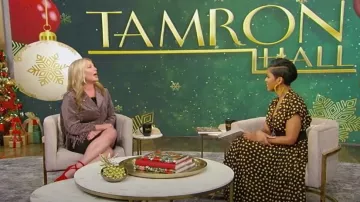 Alaia Belted Polka-Dot Midi-Dress usado por Tamron Hall como se ve en Tamron Hall el 13 de diciembre de 2022