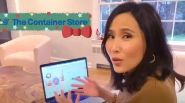 Club Monaco Ribbed Funnel Neck Wool Blend Sweater Dress worn by Vicky Nguyen as seen in Today on December 13, 2022