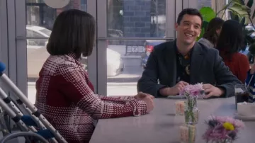 Gabriela Hearst Checked Trench Coat worn by Diana Trout (Miriam Shor) as seen in Younger (S06E03)