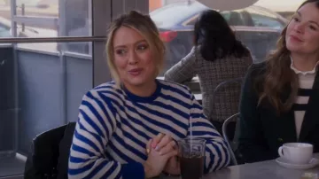 Dries Van Noten Nema Bias Stripe Sweater worn by Kelsey Peters (Hilary Duff) as seen in Younger (S06E03)