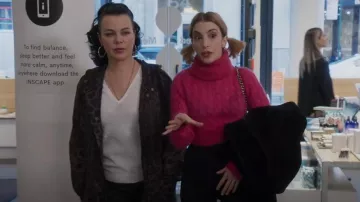 Matthew Adams Dolan Turtleneck Cable Knit Sweater worn by Lauren Heller (Molly Kate Bernard) as seen in Younger (S06E03)