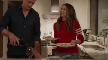 Thom Browne Block Striped Cashmere Sweater worn by Liza Miller (Sutton Foster) as seen in Younger (S06E02)
