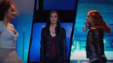 Lucky Brand Joyride Leather Jack­et worn by Josie Saltzman (Kaylee Bryant) as seen in Legacies (S03E03)