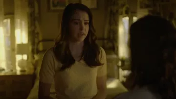Zara Knit Pointelle Polo Shirt worn by Josie Saltzman (Kaylee Bryant) as seen in Legacies (S04E04)