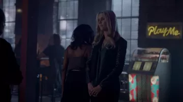 Blanc Noir Drape Front Jacket worn by Rebekah Mikaelson (Claire Holt) as seen in Legacies (S04E05)