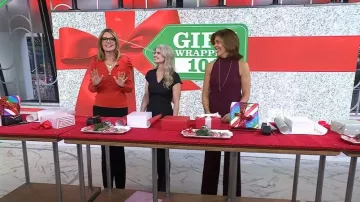 Veronica Beard Dekalb Puff Sleeve Rib Top usado por Savannah Guthrie como se ve en Today el 15 de diciembre de 2022