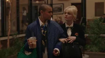 Strathberry Mi­di Croc-Em­bossed Leather Tote worn by Audrey Hope (Emily Alyn Lind) as seen in Gossip Girl (S02E04)