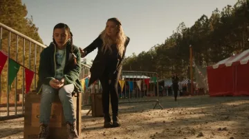 Vince Camuto Prellar Combat Boots worn by Lizzie Saltzman (Jenny Boyd) as seen in Legacies (S04E11)