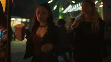 Forever 21 Checkered Long-Sleeve Bodysuit worn by Hope Mikaelson (Danielle Rose Russell) as seen in Legacies (S04E11)