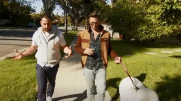 Gucci Brand­ed Bomber Jack­et worn by Josh Flagg as seen in Million Dollar Listing Los Angeles (S14E01)