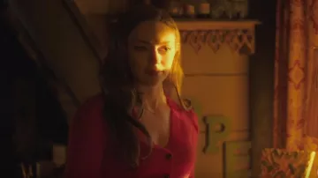 Charter Club Petite Cashmere Balloon Sleeve Cardigan usado por Hope Mikaelson (Danielle Rose Russell) como se ve en Legacies (S03E10)