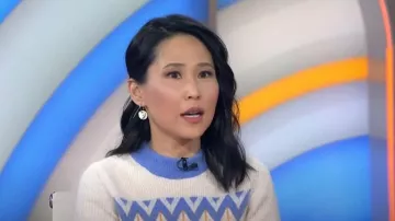 French Connection Neya Fair-Isle Sweater Dress worn by Vicky Nguyen as seen in Today on December 16, 2022