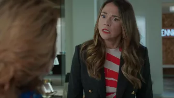 Proenza Schouler Zebra Jacquard Top porté par Liza Miller (Sutton Foster) vu dans Younger (S07E01)