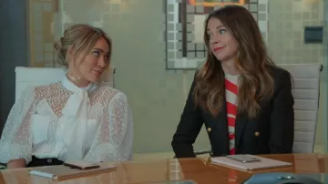 Celine Center Vent Double Breasted Blazer worn by Liza Miller (Sutton Foster) as seen in Younger (S07E01)